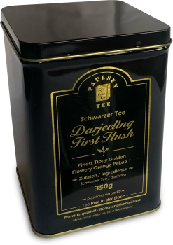 Darjeeling First Flush Ernte 2024 schwarzer Tee, Premiumqualität 350g in einer für Lebensmittel geeigneten Dose